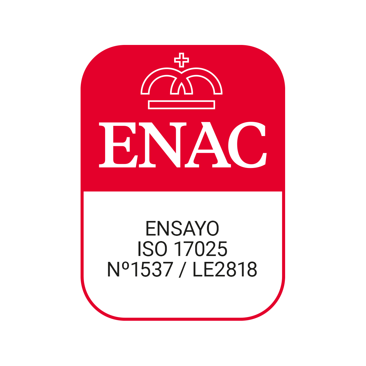 Marca ENAC para Laboratorio de ensayo SIOLAB que lo acredita en la norma UNE-EN ISO/IEC 17025
